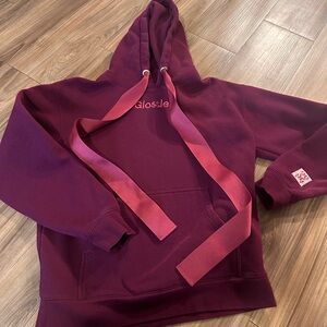 Glossier Burgundy and Pink Women's Sweater
